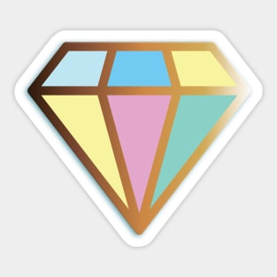 Bright Pastel Diamonds Sticker